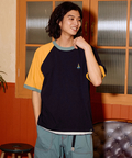 go slow caravan(ゴースローキャラバン) |USA/C ラグランリンガーゆったりTEE (MENS/WOMENS)