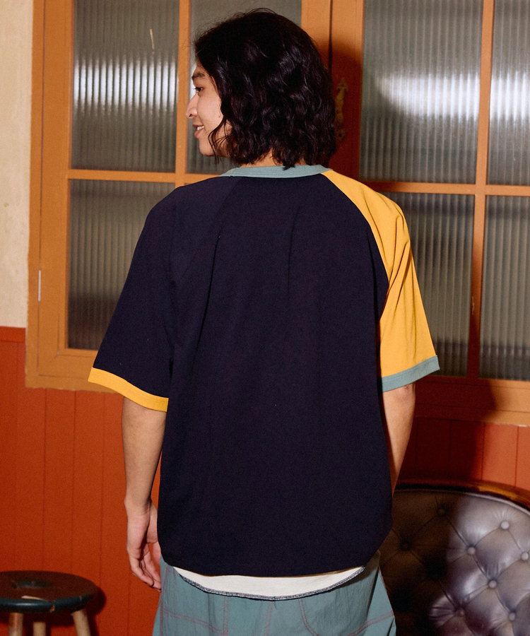 go slow caravan(ゴースローキャラバン) |USA/C ラグランリンガーゆったりTEE (MENS/WOMENS)