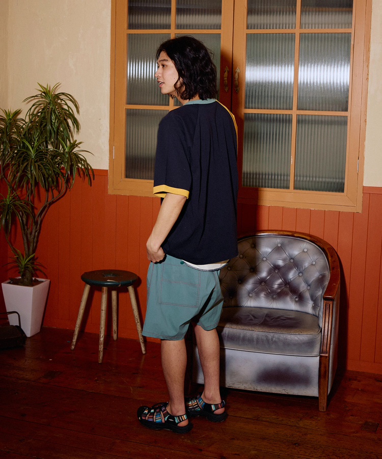 go slow caravan(ゴースローキャラバン) |USA/C ラグランリンガーゆったりTEE (MENS/WOMENS)