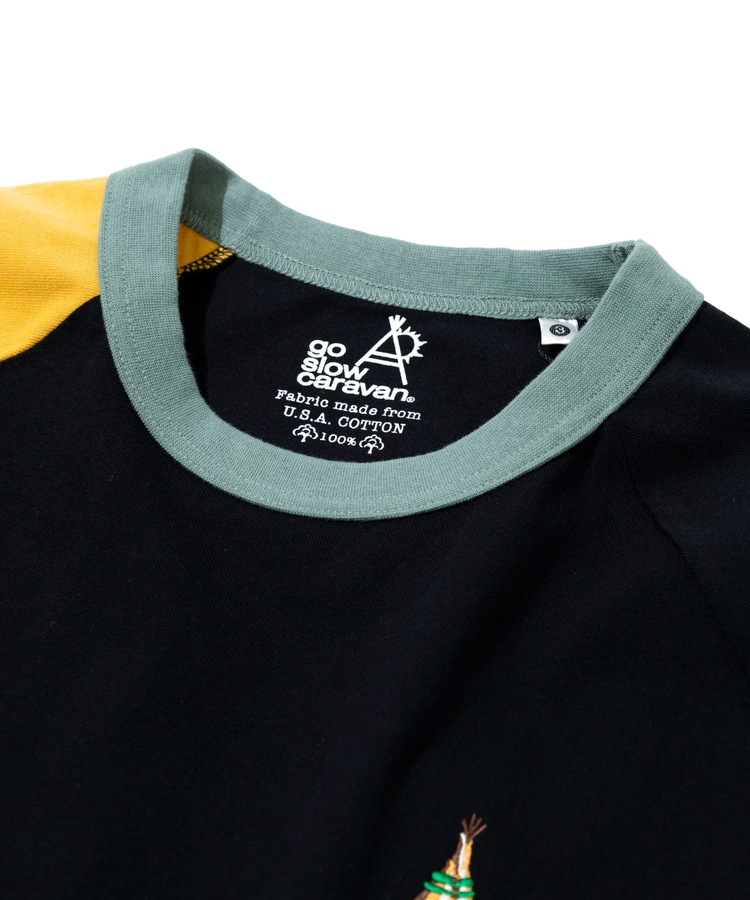 go slow caravan(ゴースローキャラバン) |USA/C ラグランリンガーゆったりTEE (MENS/WOMENS)