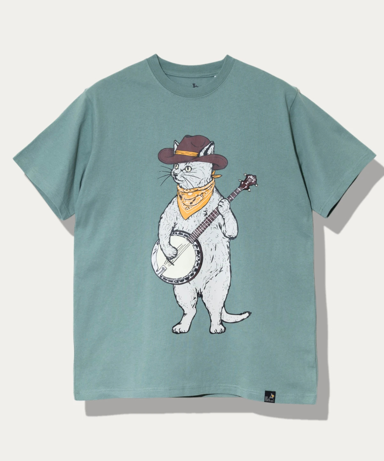 go slow caravan(ゴースローキャラバン) |USA/C バンジョー猫 TEE (MENS/WOMENS)