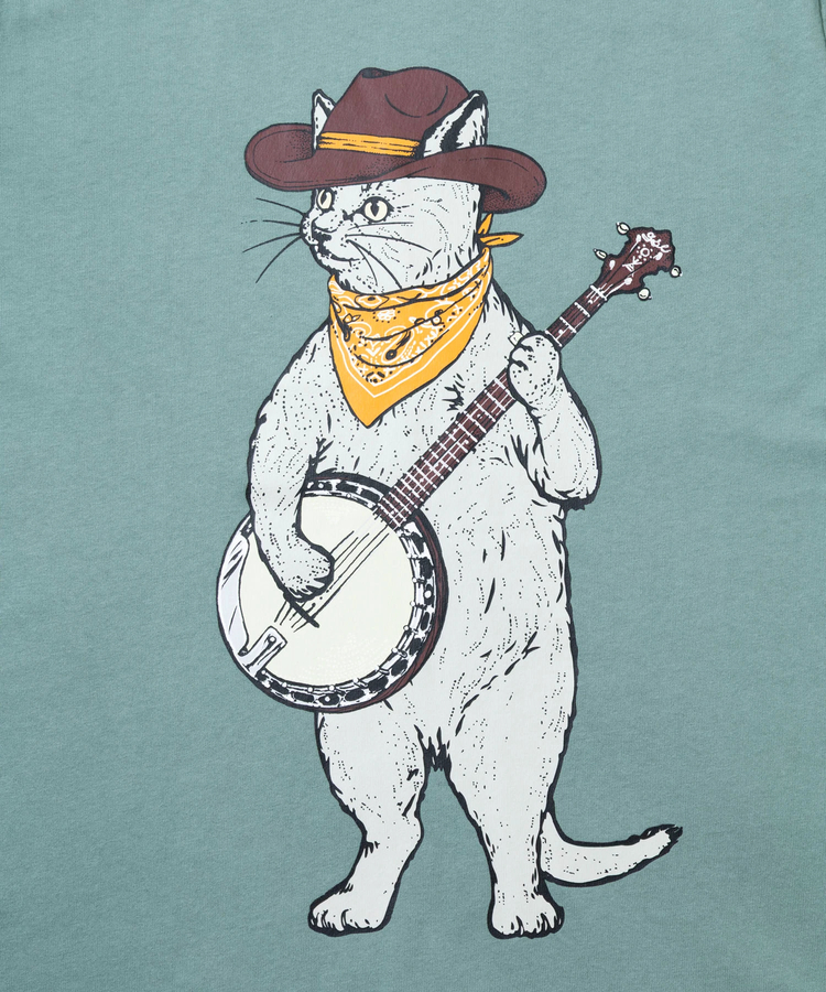 go slow caravan(ゴースローキャラバン) |USA/C バンジョー猫 TEE (MENS/WOMENS)