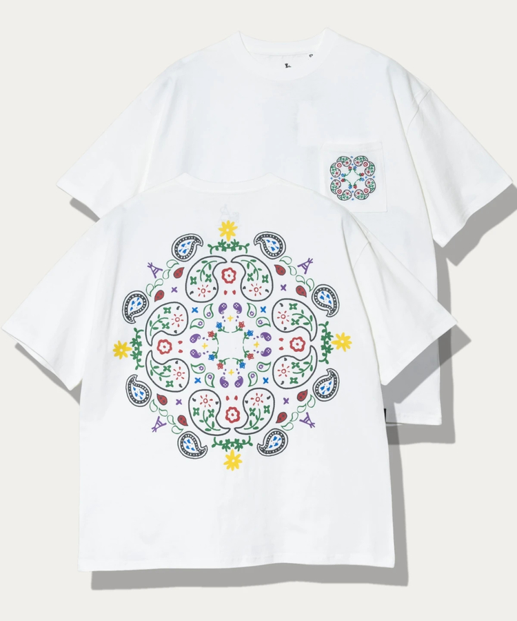 go slow caravan(ゴースローキャラバン) |USA/C ペイズリー ゆったり TEE (MENS/WOMENS)