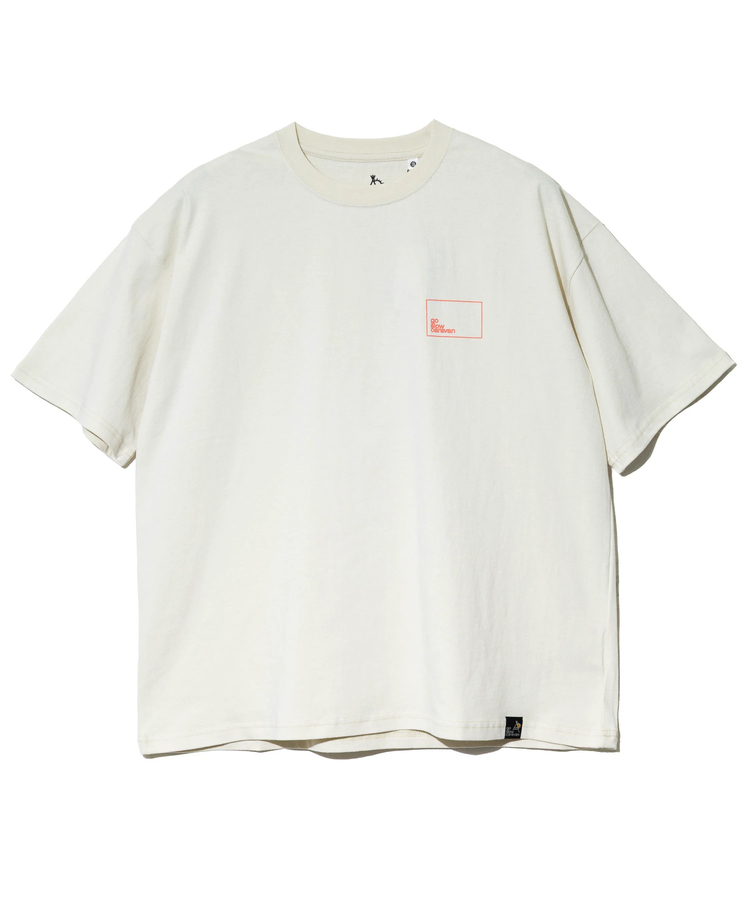 go slow caravan(ゴースローキャラバン) |USA/C スクエアLOGOバックプリントゆったりTEE (MENS)