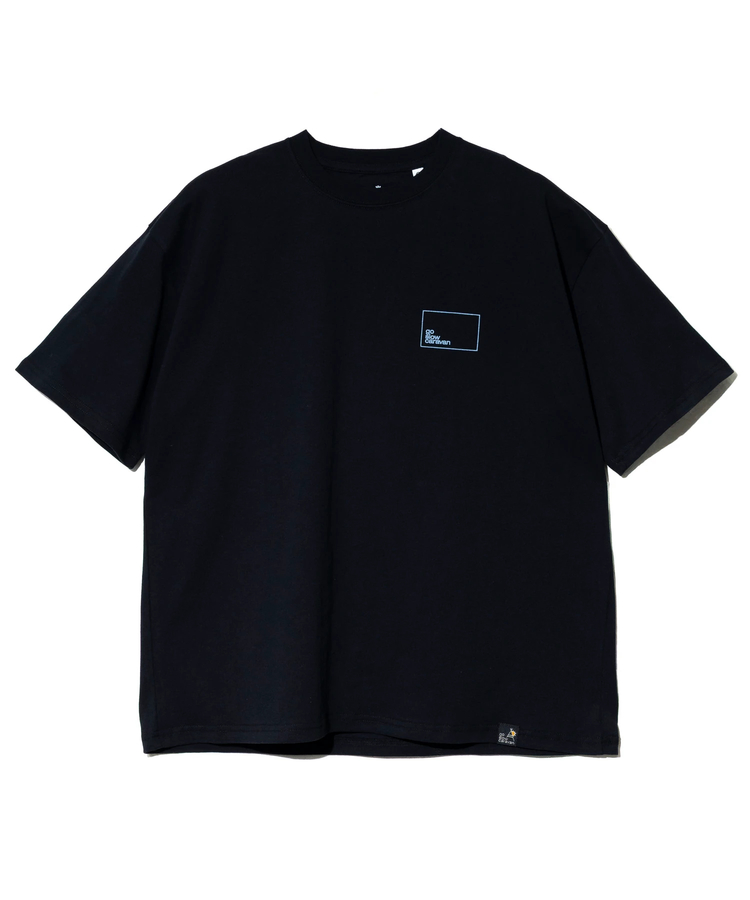 go slow caravan(ゴースローキャラバン) |USA/C スクエアLOGOバックプリントゆったりTEE (MENS)
