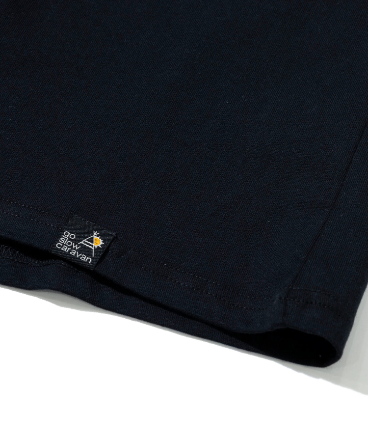 go slow caravan(ゴースローキャラバン) |USA/C スクエアLOGOバックプリントゆったりTEE (MENS)