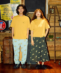 go slow caravan(ゴースローキャラバン) |USA/C スクエアLOGOバックプリントゆったりTEE (MENS)
