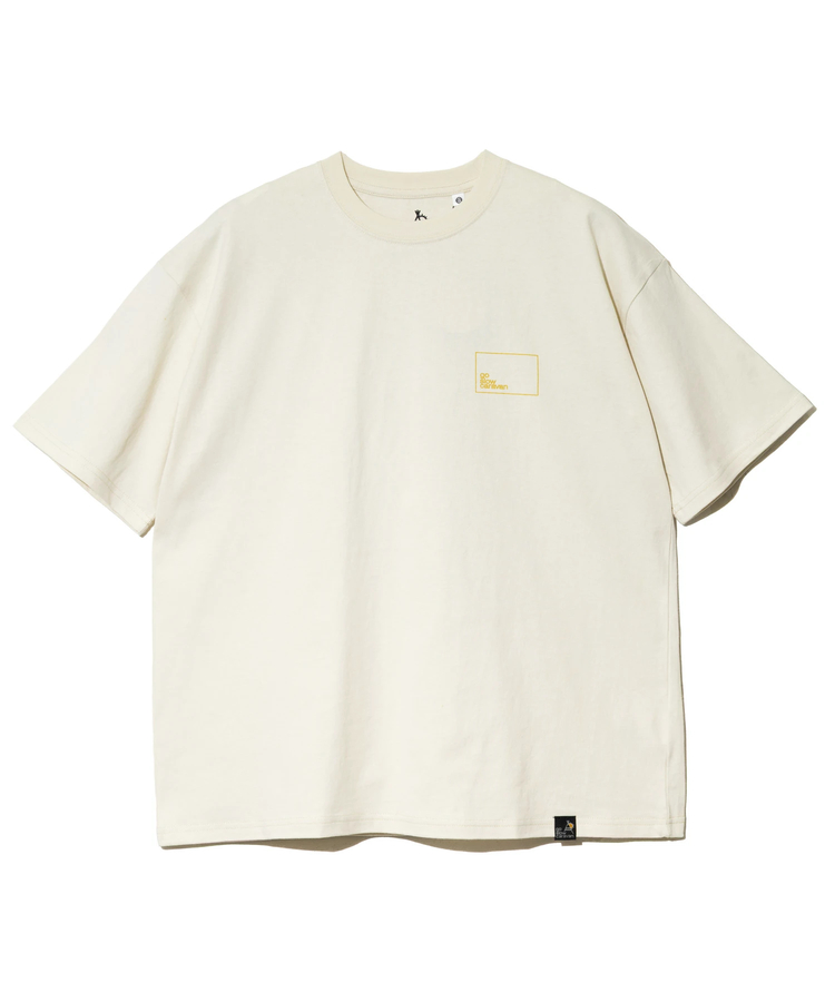 go slow caravan(ゴースローキャラバン) |USA/C スクエアLOGOバックプリントゆったりTEE (MENS)