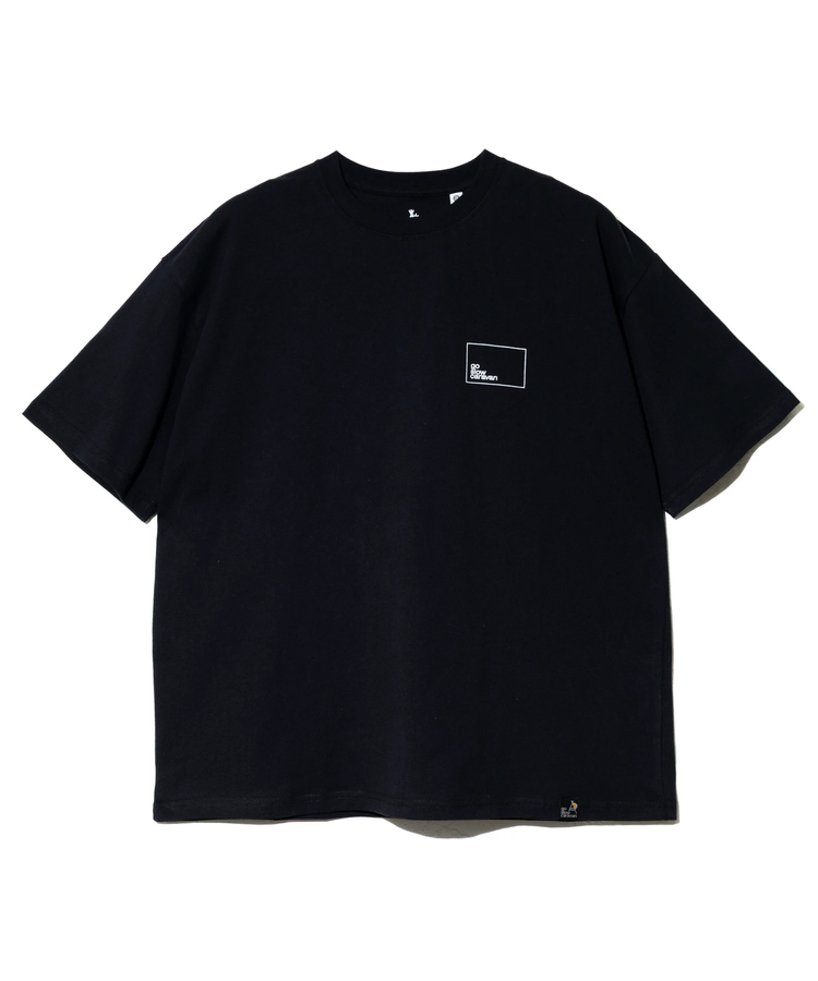 go slow caravan(ゴースローキャラバン) |USA/C スクエアLOGOバックプリントゆったりTEE (MENS)
