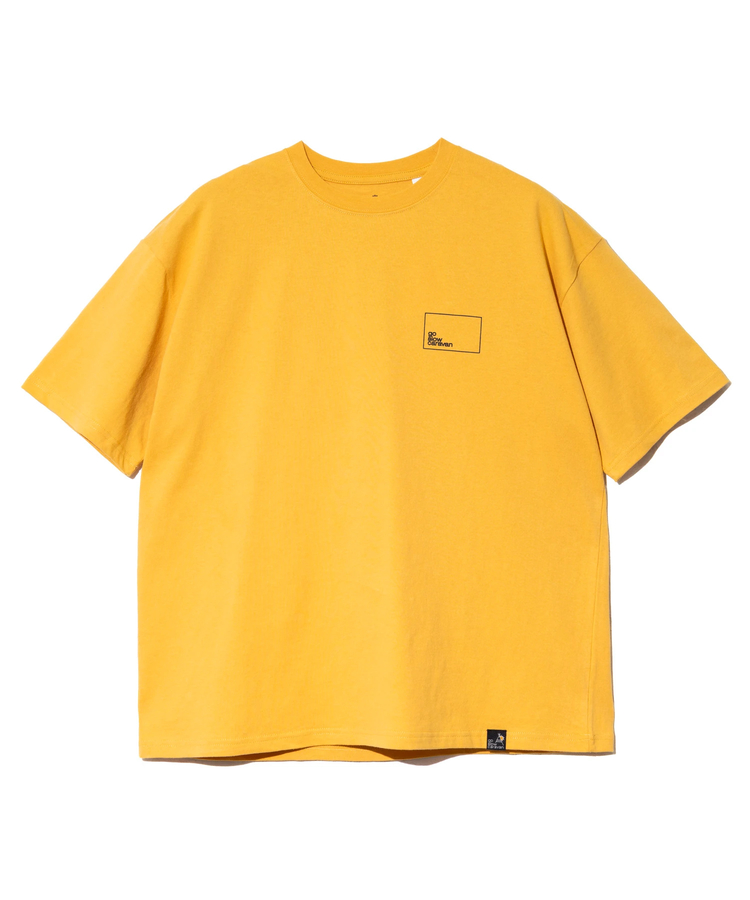 go slow caravan(ゴースローキャラバン) |USA/C スクエアLOGOバックプリントゆったりTEE (MENS)