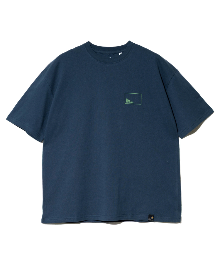 go slow caravan(ゴースローキャラバン) |USA/C スクエアLOGOバックプリントゆったりTEE (MENS)