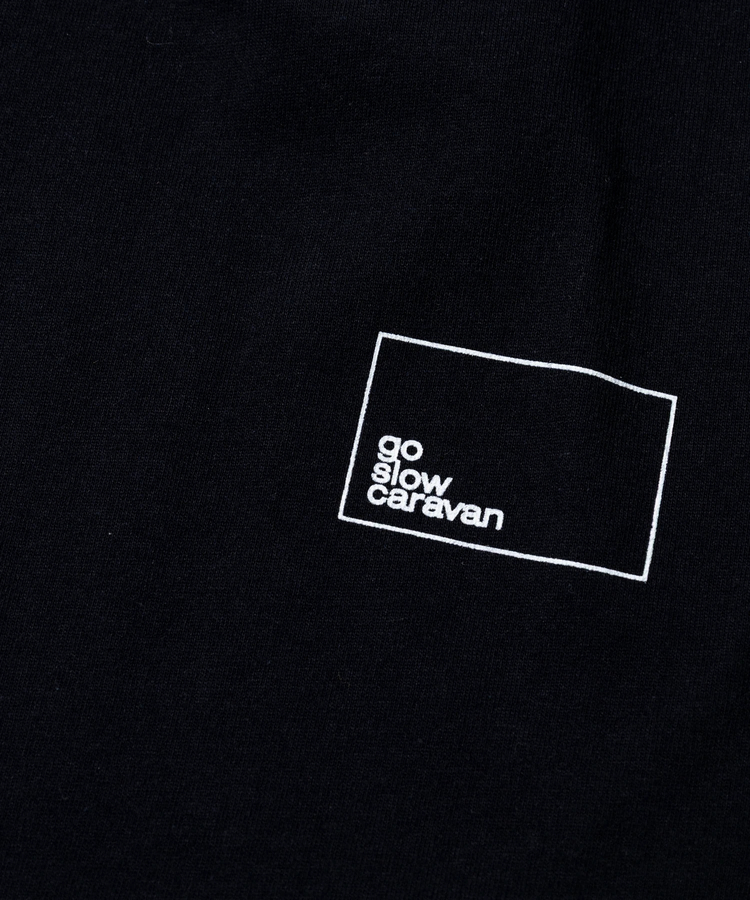 go slow caravan(ゴースローキャラバン) |USA/C スクエアLOGOバックプリントゆったりTEE (MENS)