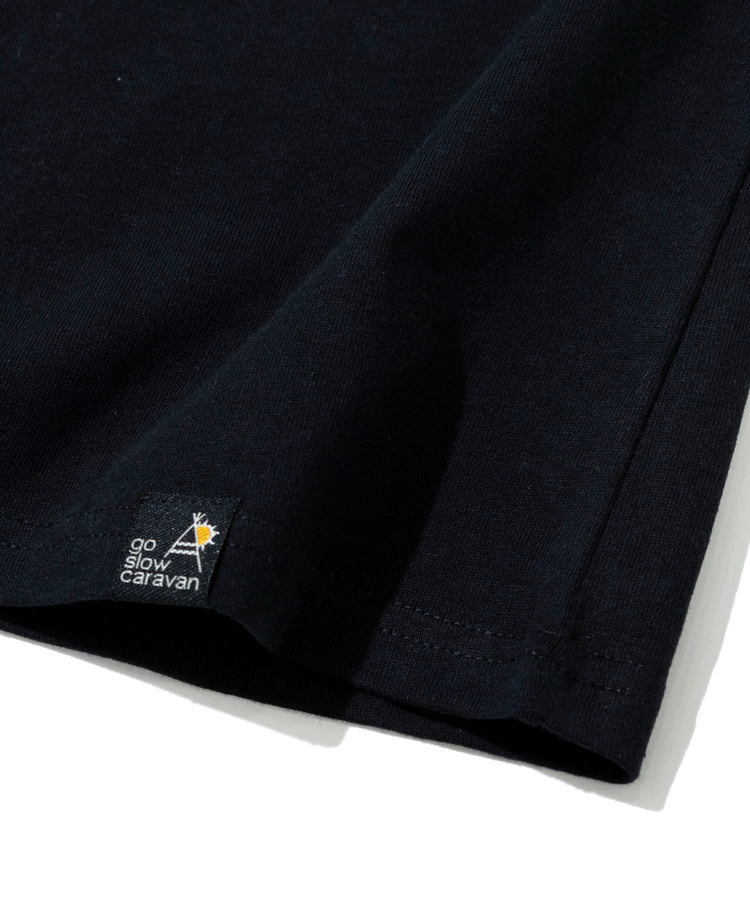 go slow caravan(ゴースローキャラバン) |USA/C スクエアLOGOバックプリントゆったりTEE (MENS)