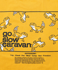 go slow caravan(ゴースローキャラバン) |USA/C スクエアLOGOバックプリントゆったりTEE (MENS)