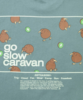 go slow caravan(ゴースローキャラバン) |USA/C スクエアLOGOバックプリントゆったりTEE (MENS)