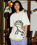 go slow caravan(ゴースローキャラバン) |USA/C レオパードゲッコー IMPACT ゆったり TEE (MENS)