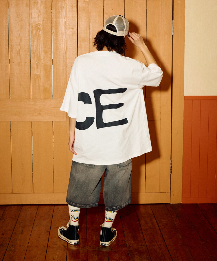 go slow caravan(ゴースローキャラバン) |USA/C PEACE びっくり BIG TEE (MENS/WOMENS)