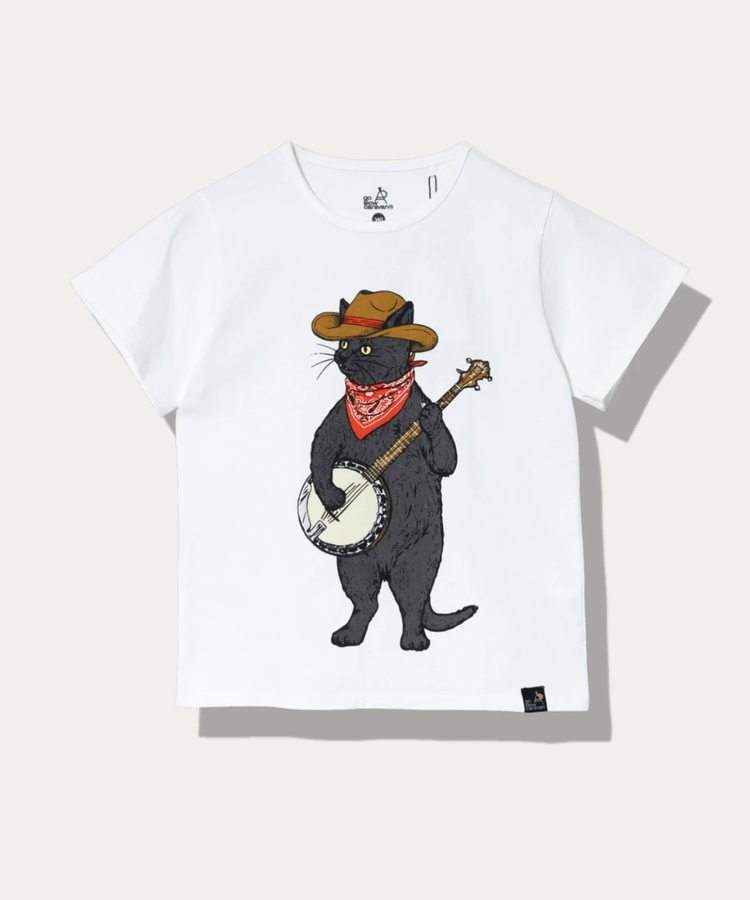 go slow caravan(ゴースローキャラバン) |KIDS USA/C バンジョー猫 TEE (KIDS)