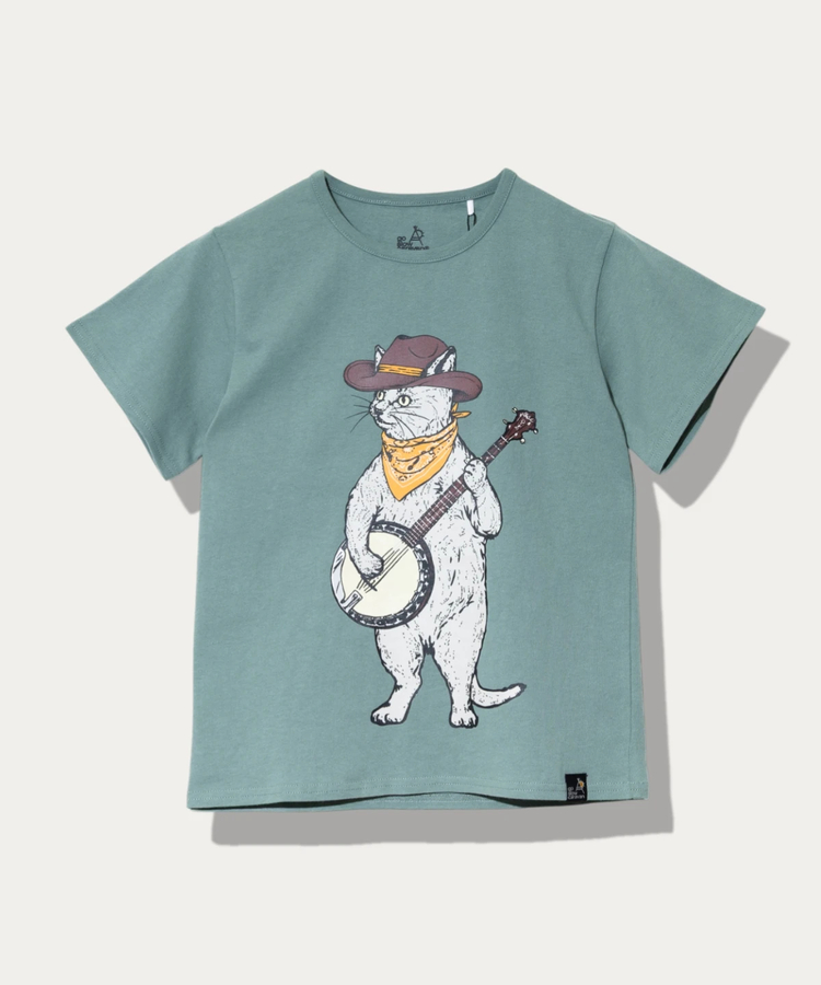 go slow caravan(ゴースローキャラバン) |KIDS USA/C バンジョー猫 TEE (KIDS)
