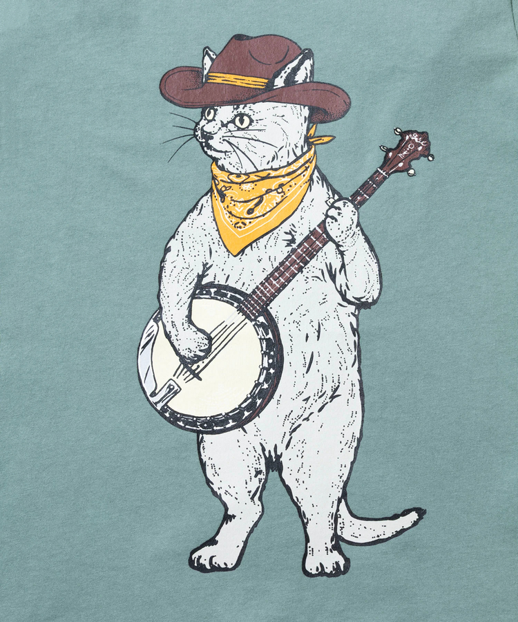 go slow caravan(ゴースローキャラバン) |KIDS USA/C バンジョー猫 TEE (KIDS)