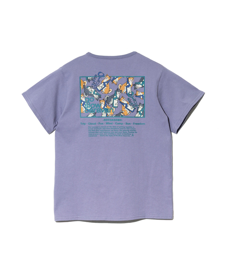 go slow caravan(ゴースローキャラバン) |KIDS USA/C  スクエアLOGOバックプリント TEE (KIDS)