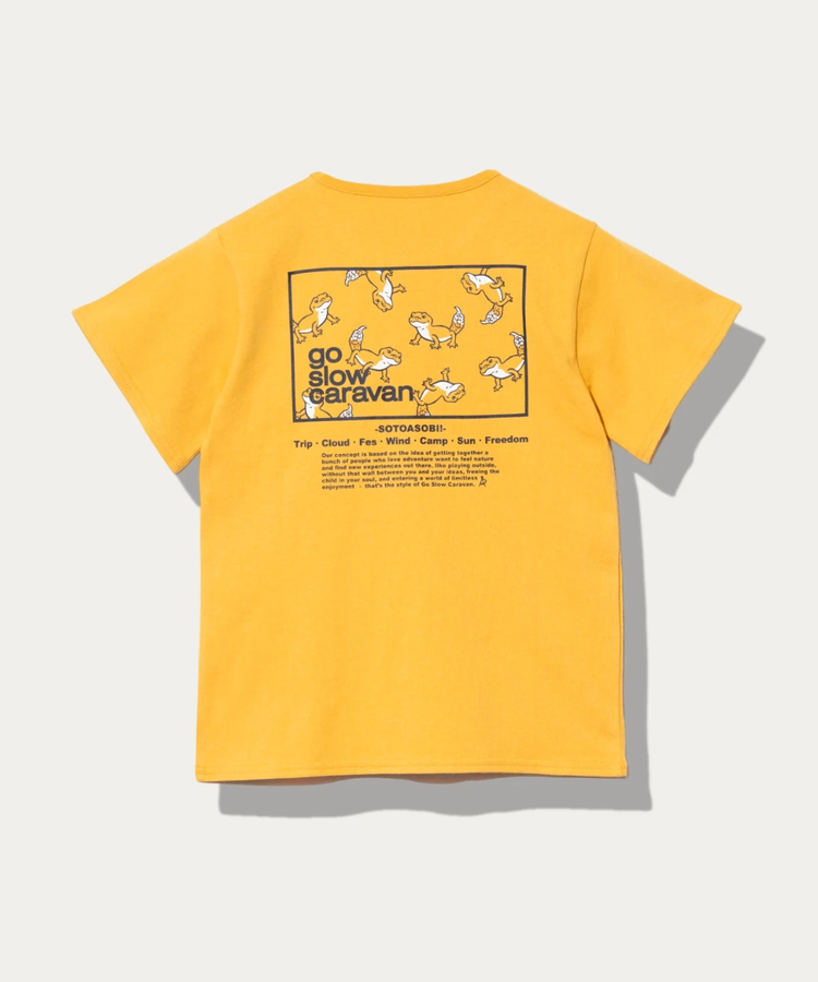 go slow caravan(ゴースローキャラバン) |KIDS USA/C  スクエアLOGOバックプリント TEE (KIDS)