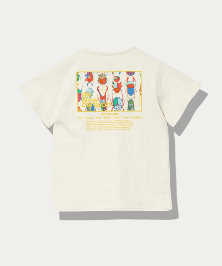 go slow caravan(ゴースローキャラバン) |KIDS USA/C  スクエアLOGOバックプリント TEE (KIDS)