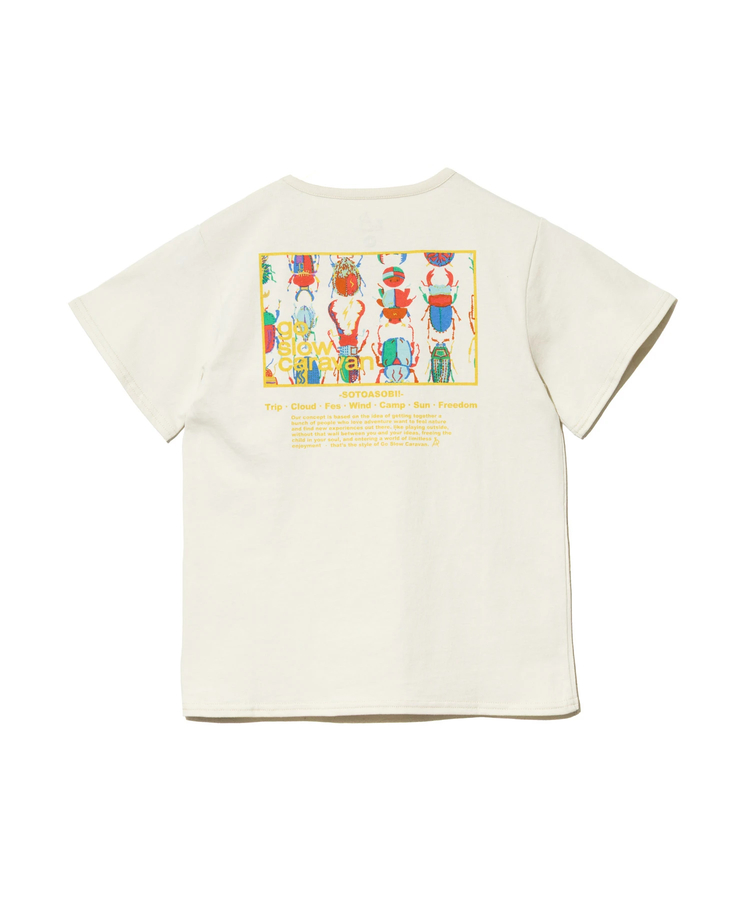 go slow caravan(ゴースローキャラバン) |KIDS USA/C  スクエアLOGOバックプリント TEE (KIDS)