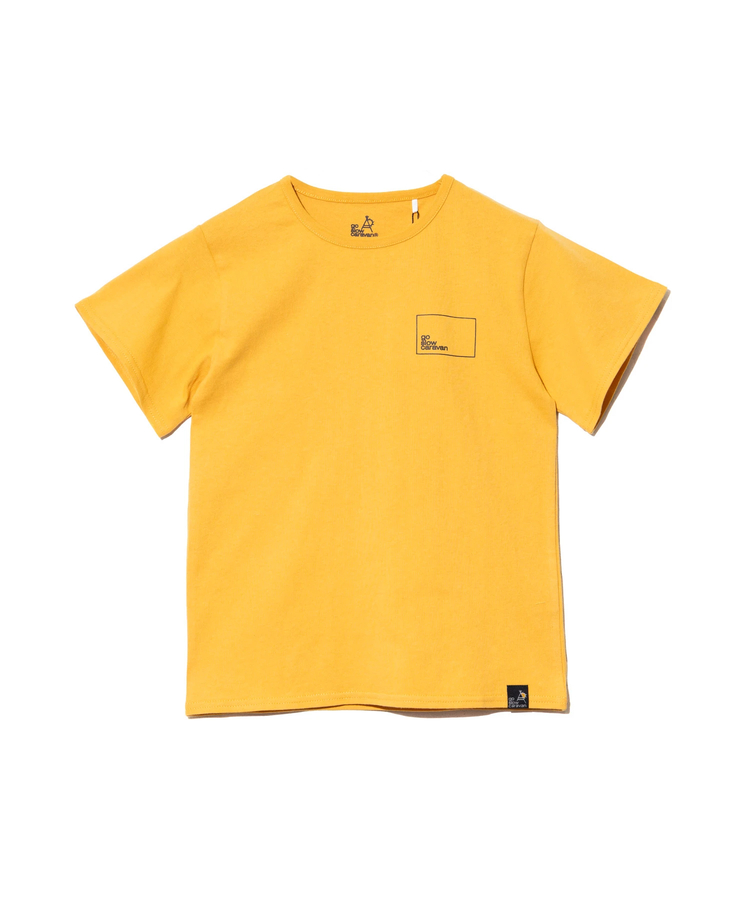 go slow caravan(ゴースローキャラバン) |KIDS USA/C  スクエアLOGOバックプリント TEE (KIDS)