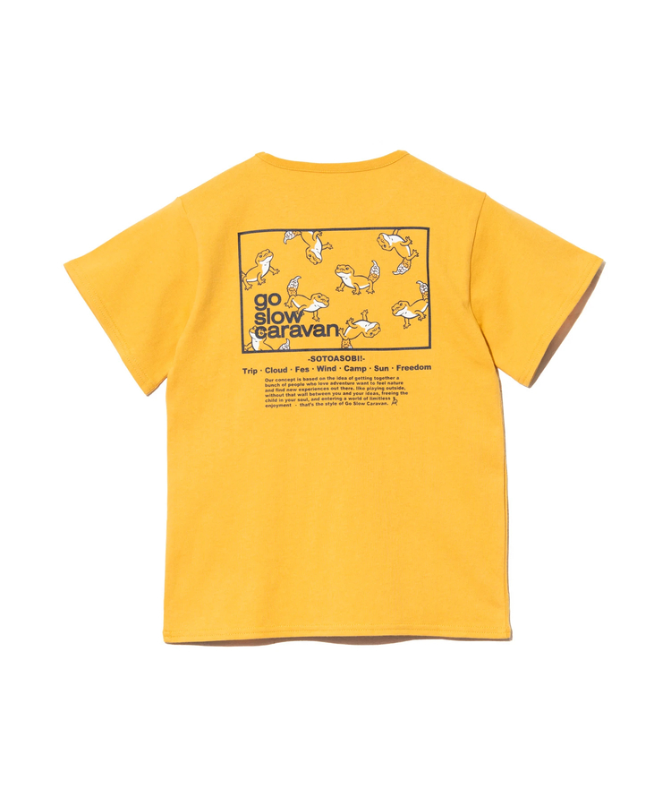 go slow caravan(ゴースローキャラバン) |KIDS USA/C  スクエアLOGOバックプリント TEE (KIDS)