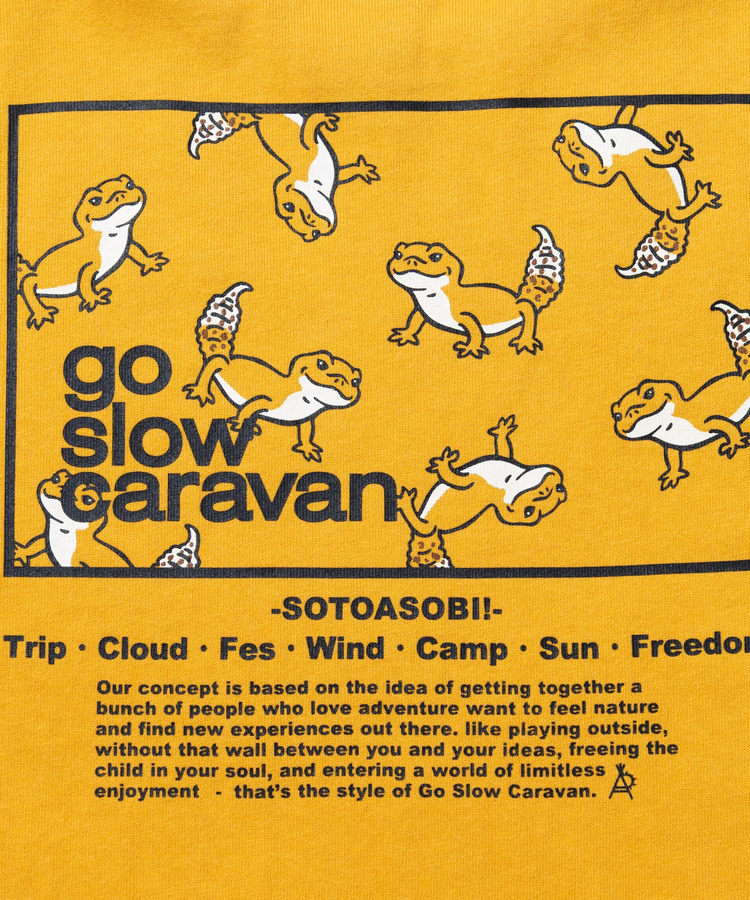 go slow caravan(ゴースローキャラバン) |KIDS USA/C  スクエアLOGOバックプリント TEE (KIDS)