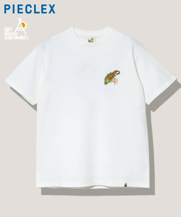 go slow caravan(ゴースローキャラバン) |PIECLEX とうもろこし刺繍 TEE (MENS)