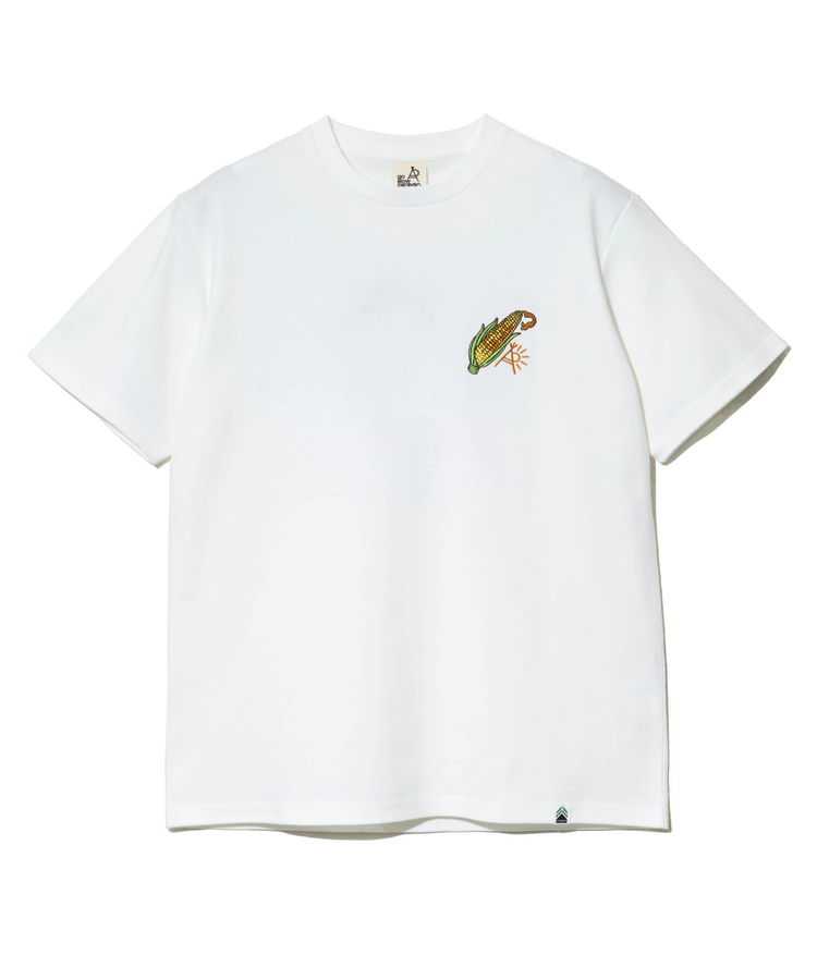 go slow caravan(ゴースローキャラバン) |PIECLEX とうもろこし刺繍 TEE (MENS)