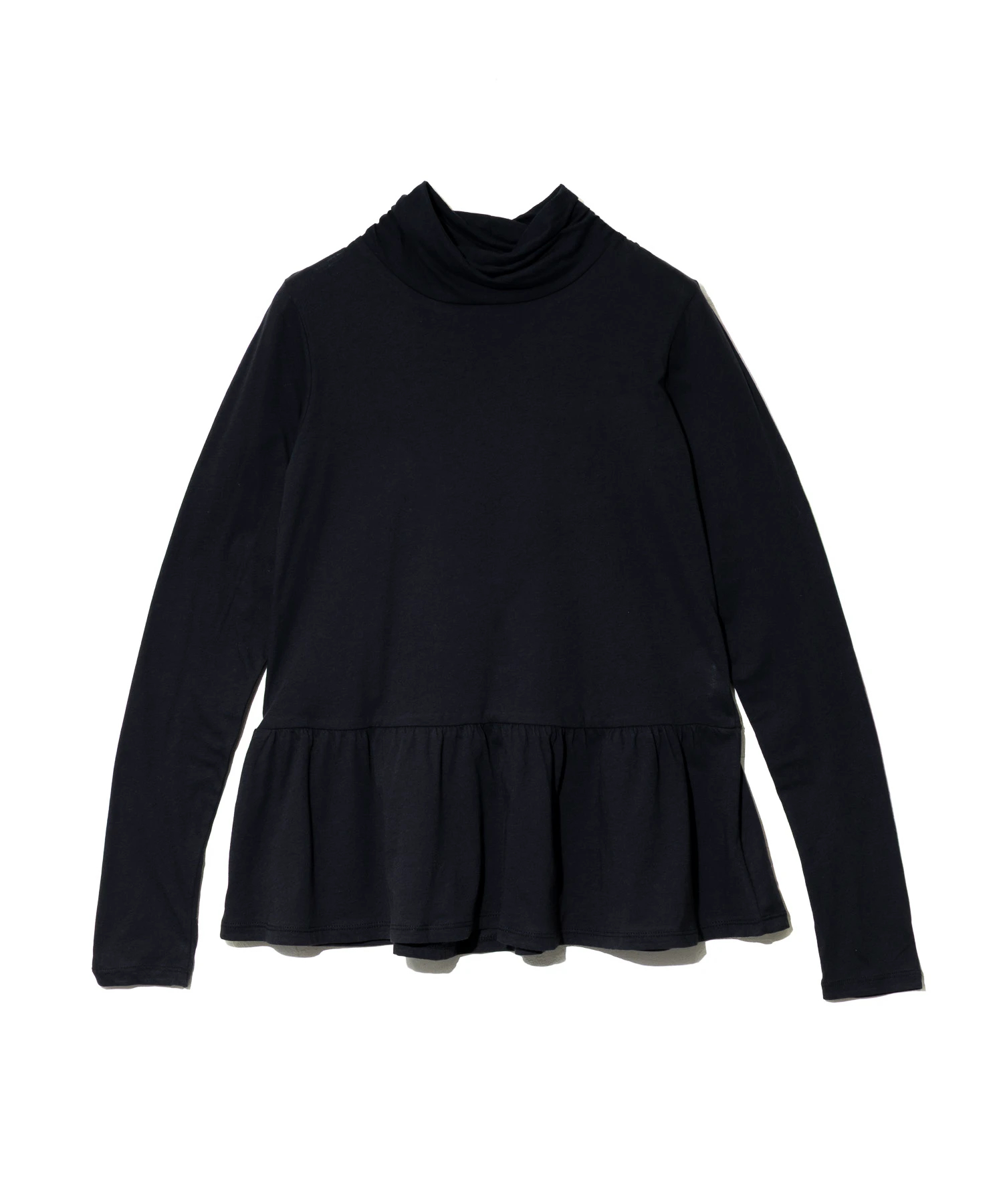 GENTIL/ジャンティー ねじりタートル シアーペプラムロンTEE (WOMENS