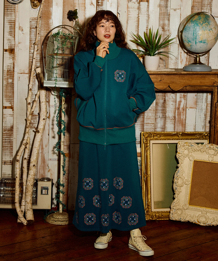 go slow caravan(ゴースローキャラバン) |ダンボールニット ドルマントラックジャケット (WOMENS)