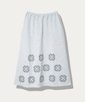 go slow caravan(ゴースローキャラバン) |ダンボールニット ペイズリー刺繍スカート (WOMENS)