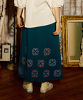 go slow caravan(ゴースローキャラバン) |ダンボールニット ペイズリー刺繍スカート (WOMENS)