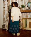 go slow caravan(ゴースローキャラバン) |ダンボールニット ペイズリー刺繍スカート (WOMENS)