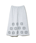go slow caravan(ゴースローキャラバン) |ダンボールニット ペイズリー刺繍スカート (WOMENS)