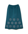 go slow caravan(ゴースローキャラバン) |ダンボールニット ペイズリー刺繍スカート (WOMENS)