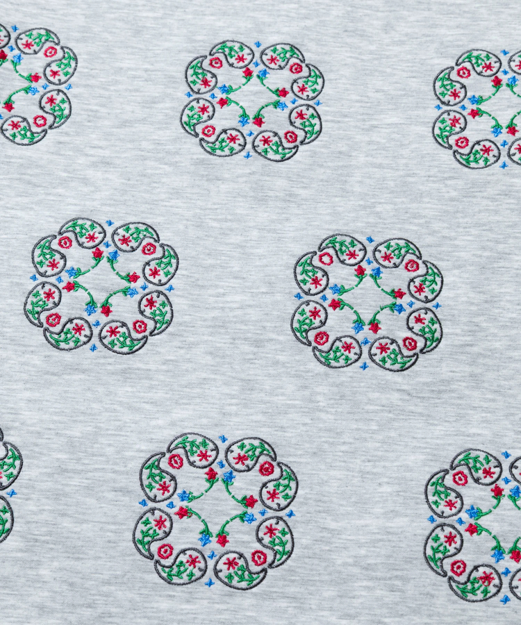 go slow caravan(ゴースローキャラバン) |ダンボールニット ペイズリー刺繍スカート (WOMENS)