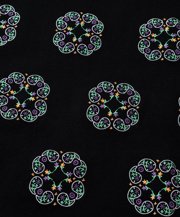 go slow caravan(ゴースローキャラバン) |ダンボールニット ペイズリー刺繍スカート (WOMENS)