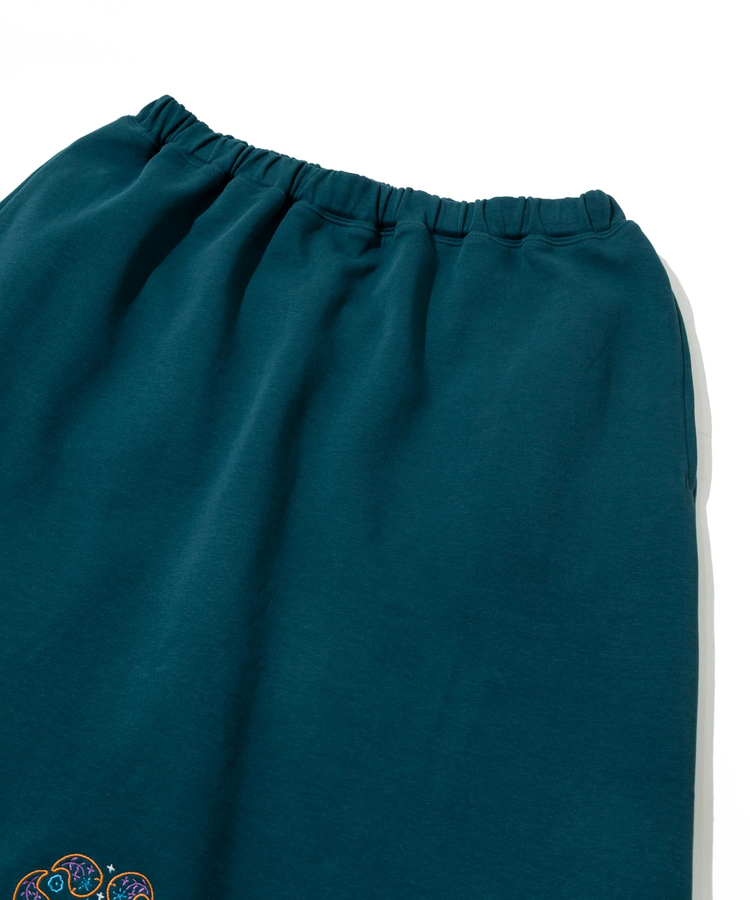 go slow caravan(ゴースローキャラバン) |ダンボールニット ペイズリー刺繍スカート (WOMENS)