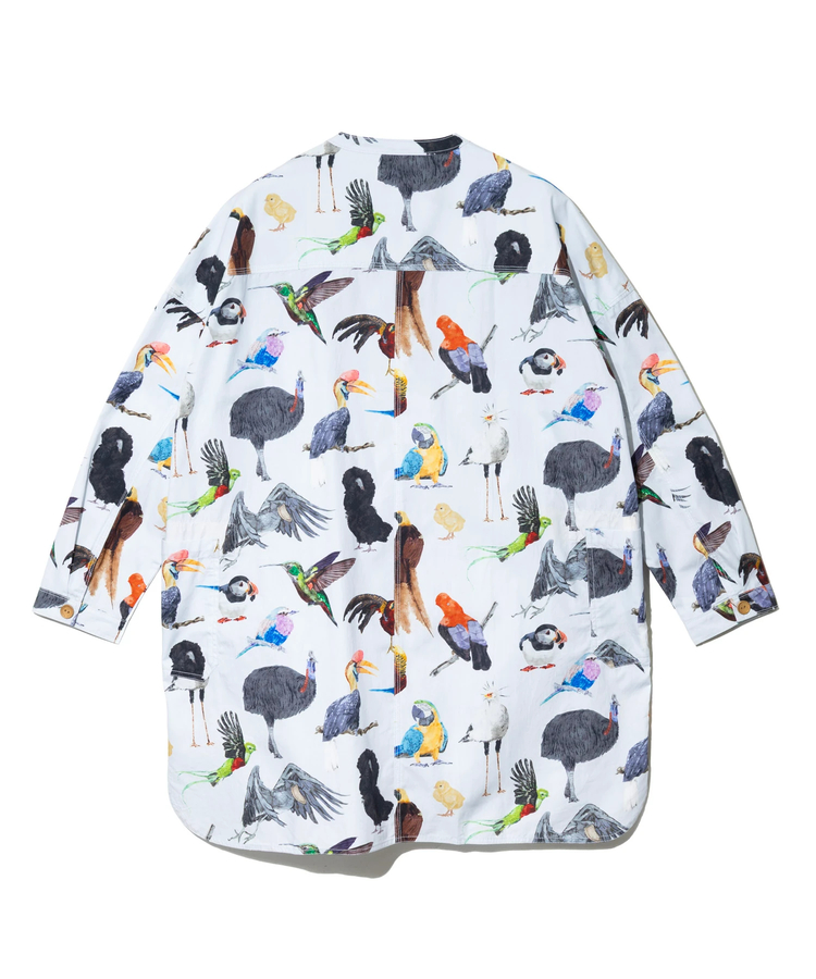 go slow caravan(ゴースローキャラバン) |オリジナル総柄Pt ノーカラーシャツジャケット (WOMENS)