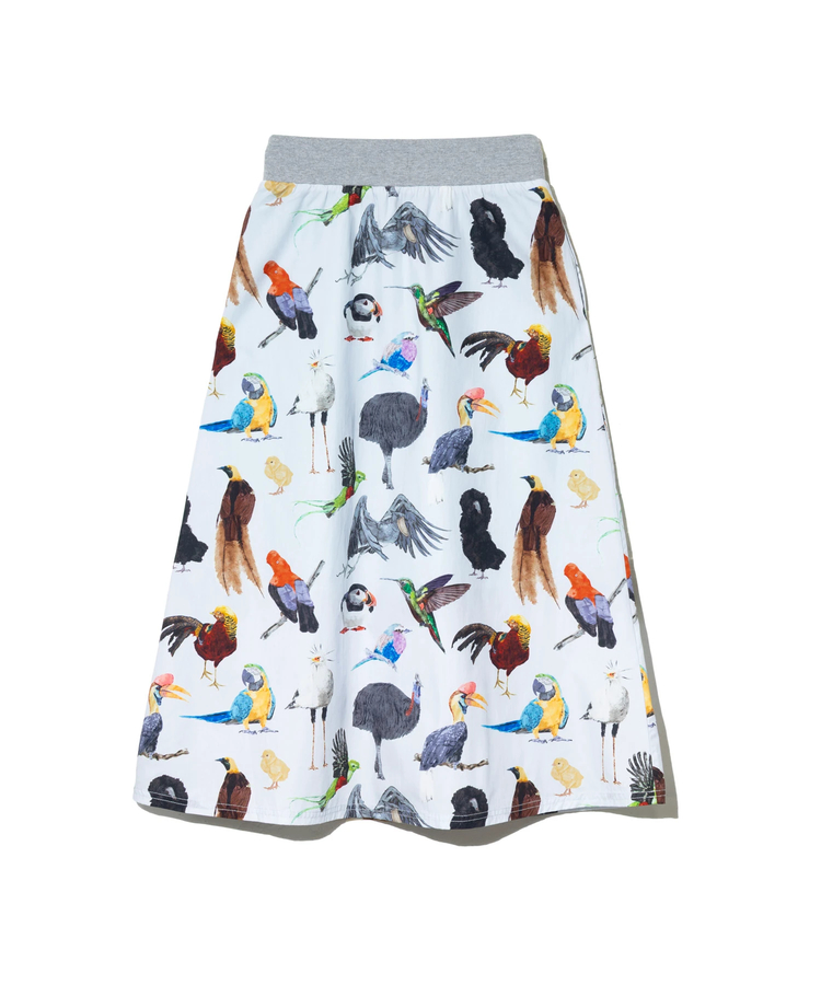 go slow caravan(ゴースローキャラバン) |オリジナル総柄Pt ウエストリブフレアスカート (WOMENS)