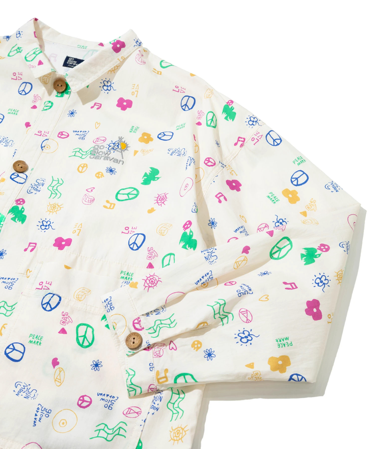 go slow caravan(ゴースローキャラバン) |オリジナル総柄Pt シャツジャケット (WOMENS)