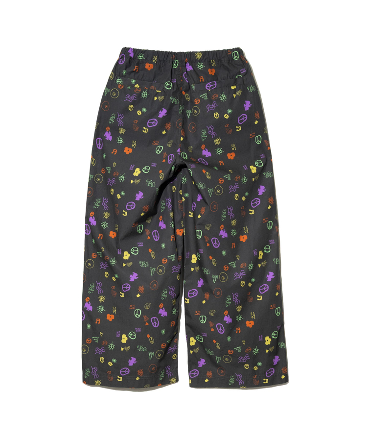 go slow caravan(ゴースローキャラバン) |タイプライター総柄プリントワイドパンツ (WOMENS)