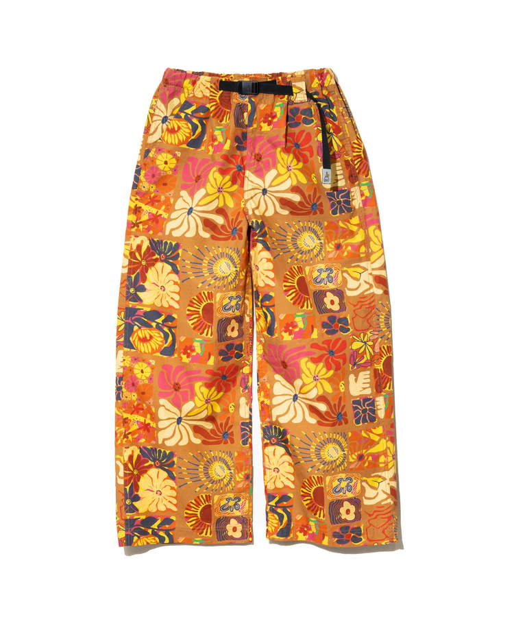 go slow caravan(ゴースローキャラバン) |タイプライター総柄プリントワイドパンツ (WOMENS)