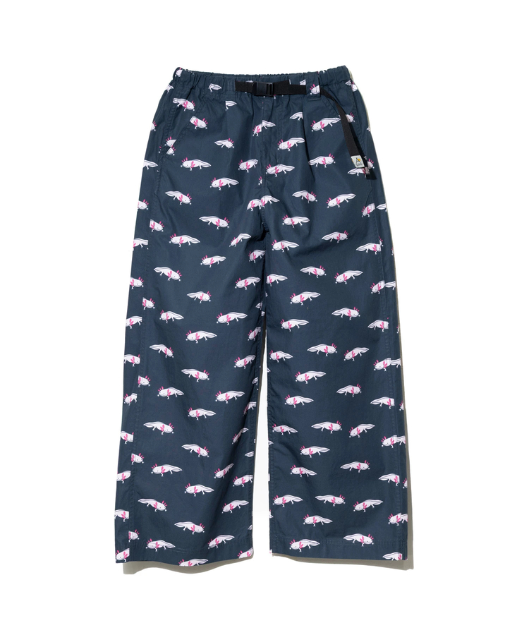 go slow caravan(ゴースローキャラバン) |タイプライター総柄プリントワイドパンツ (WOMENS)