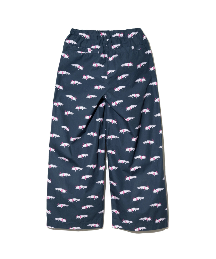 go slow caravan(ゴースローキャラバン) |タイプライター総柄プリントワイドパンツ (WOMENS)